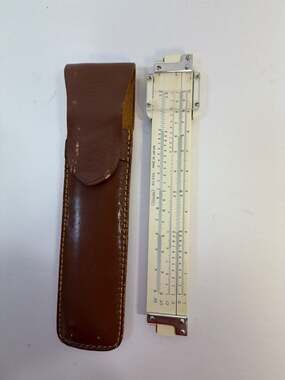 Vintage Ricoh No. 550 Slide Rule with Leather Case